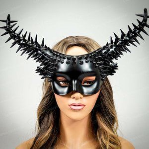 3D Fairy Deer Devil Horn Women Headband Face Mask